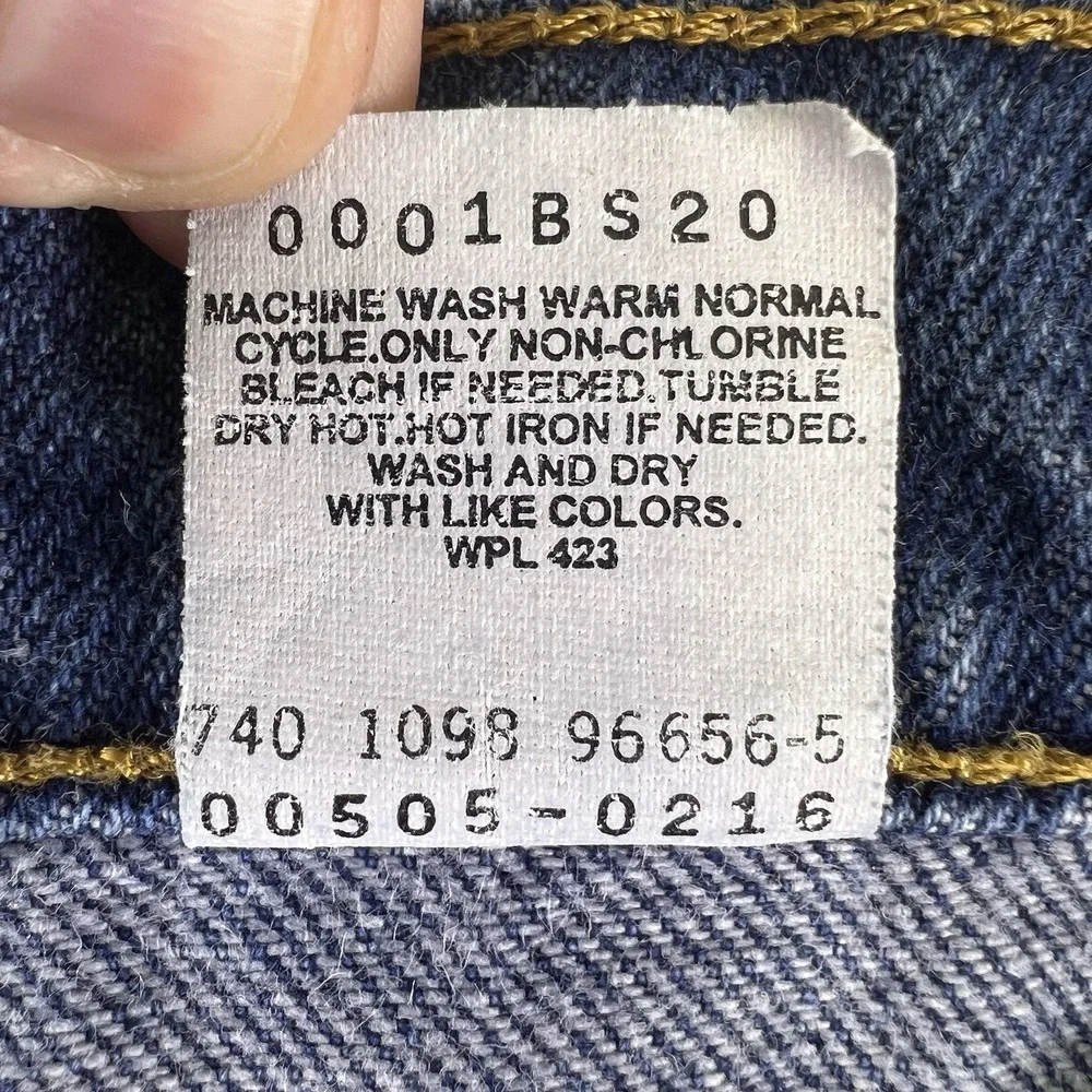 Levi's 505 Regular Fit Straight Leg Jeans Men's 36x30 Blue Denim 100% Cotton Vtg